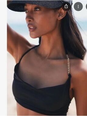 L*space Voltaire black bikini top NWT small